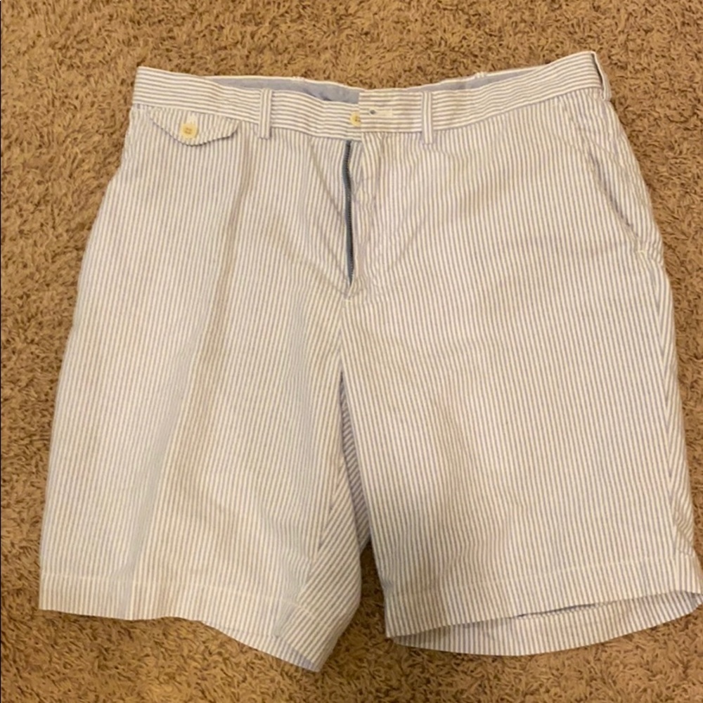 Polo Golf Shorts blue pin stripe size 34